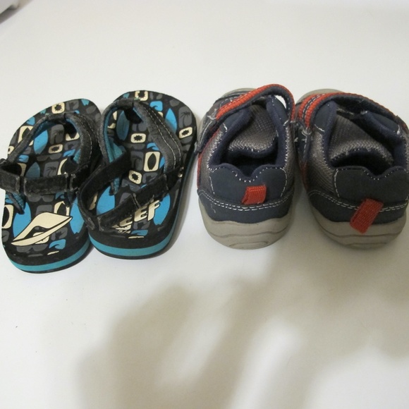 Bundle of 2 Boys Shoes Pediped & Reef Size : 3-4  4-4.5  GUC - Picture 3 of 4